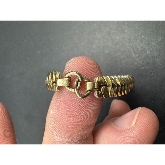 Vintage Gemex USA Ladies Expansion Bracelet Watch Band Yellow Gold Filled 5 1/4" - Picture 5 of 8